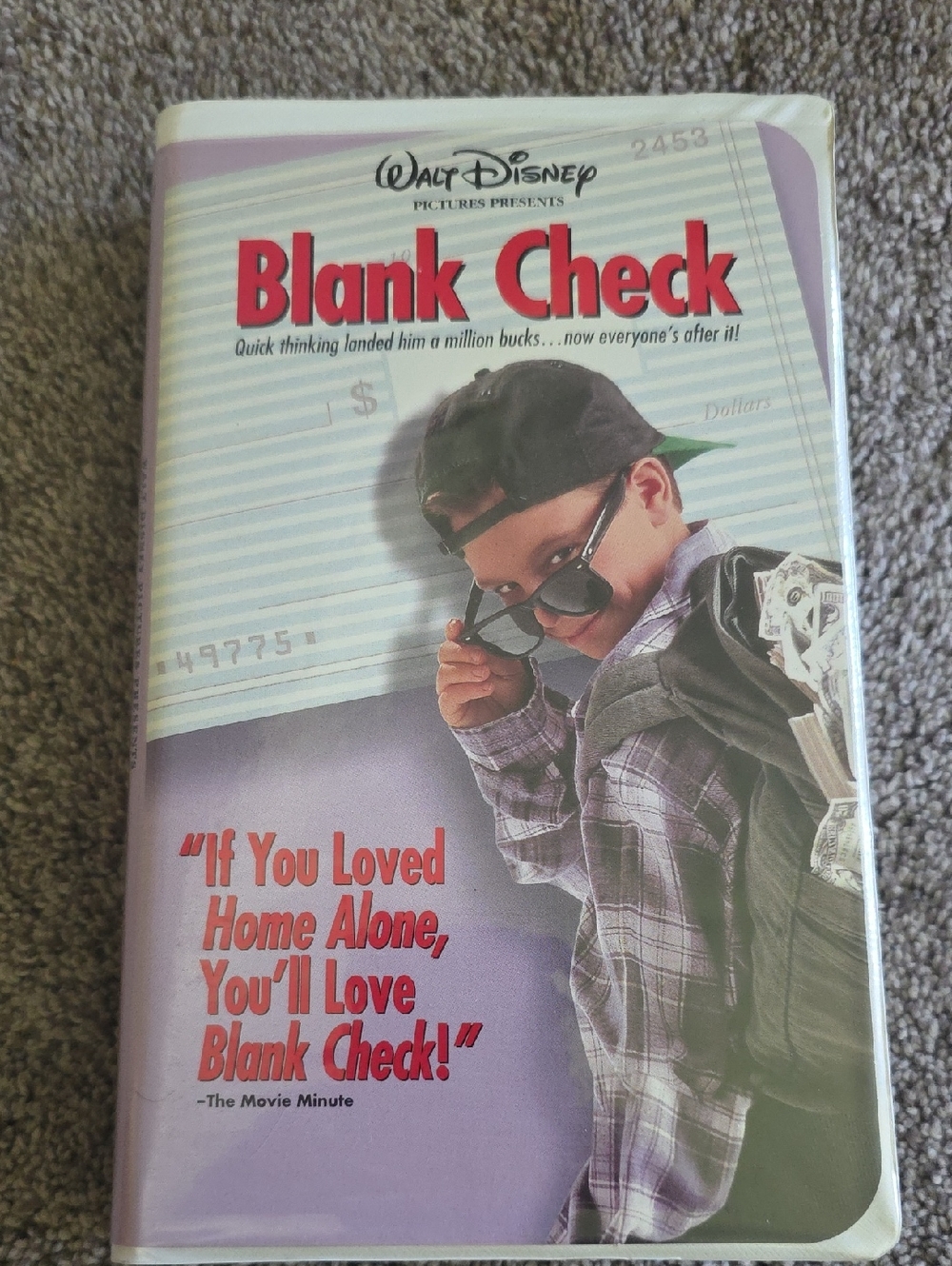 Disney Blank Check VHS - Purple and Red Artwork